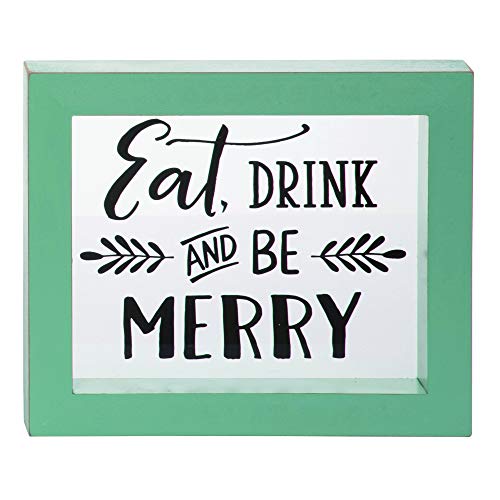 Transpac Christmas Type Decor Blocks, White