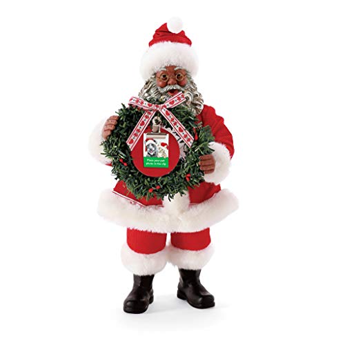 Department 56 Possible Dreams Santa and his Pets Paws and Clause African American Figurine, 10.5 Inch, Multicolor