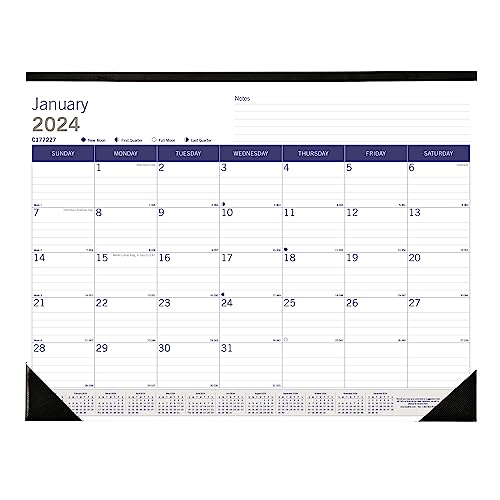 Rediform Blueline DuraGlobe Monthly Desk Pad, 22 x 17 inches