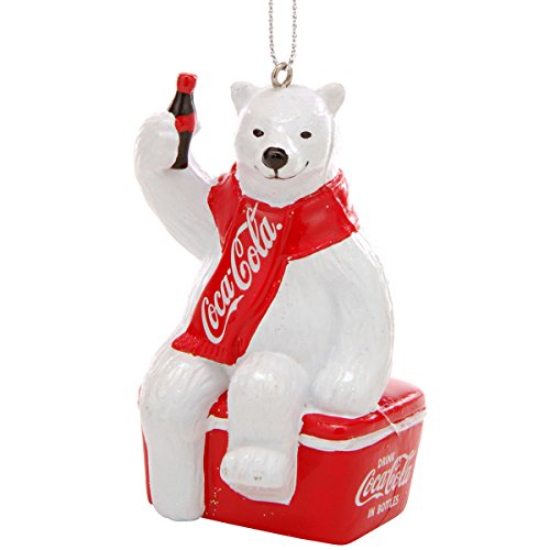 Kurt Adler Adler YAMCC1124 Coca-Cola Polar Bear Ornament, 3.5", Red