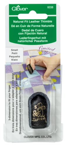 Clover Leather Thimble, Black