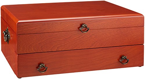 Reed & Barton 44C Bristol Flatware Chest, 15 by 11.25 by 6-Inch, Cherry with Brown Lining