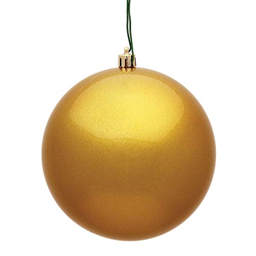Vickerman 4" Honey Gold Candy Candy Ball Ornament, 6 per Bag