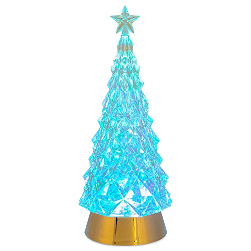 Roman 133078 Led Swirl Tree with Star, 11 inch, Clear