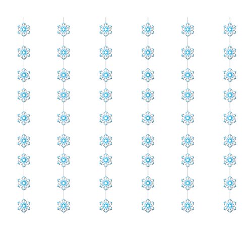 Beistle Snowflake Stringers 78" (Blue/White), Pack of 6