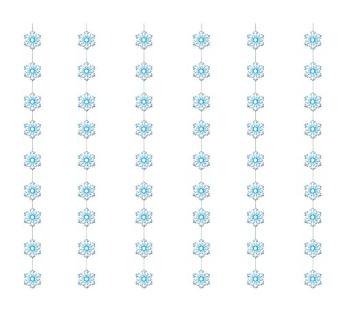 Beistle Snowflake Stringers 78" (Blue/White), Pack of 6
