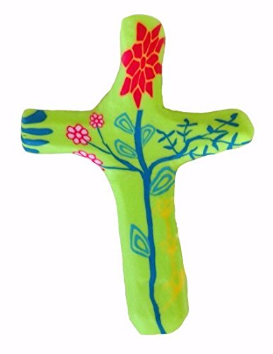 First & Main Calypso Studios Inc. Pocket Cross-Comforting Clay-Multiple Blessings-Green (3")
