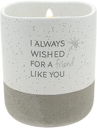 Pavilion - I Always Wished for A Friend Like You - 10-Ounce Surprise Hidden Message Natural Soy Wax Candle Cotton Scented, 1 Count (Pack of 1), 3.5‚Äù x 4‚Äù