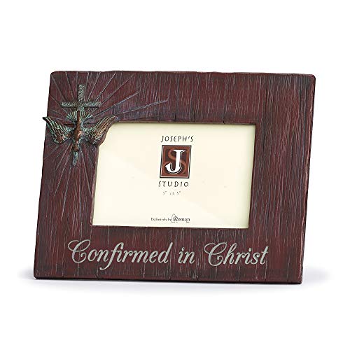 Roman 602066 Joseph Studio Distressed Confirmation Picture Frame, 6-inch Height,