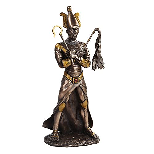 Pacific Trading PTC 11 Inch Egyptian Osiris Mythological God Bronze Finish Statue Figurine