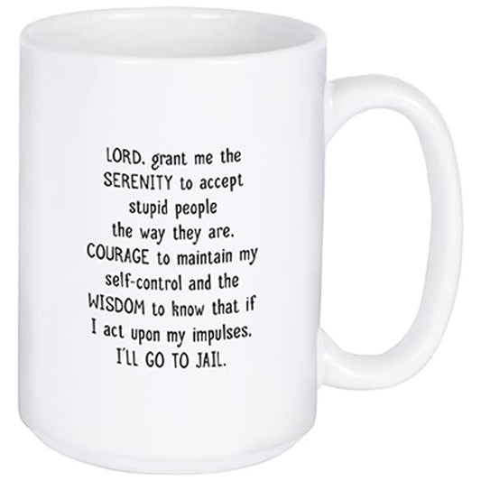 Carson Home Go to Jail Boxed Mug, 4-inch Height, Holds 15 oz., Ceramic