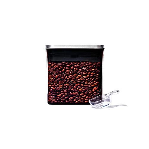 OXO Steel POP Coffee Container with Scoop- 1.7 Qt for Coffee, Tea and More