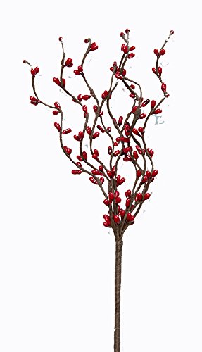 CWI Gifts 6-Piece 9-Branch Pip Berry Pick Set, 12-Inch, Red