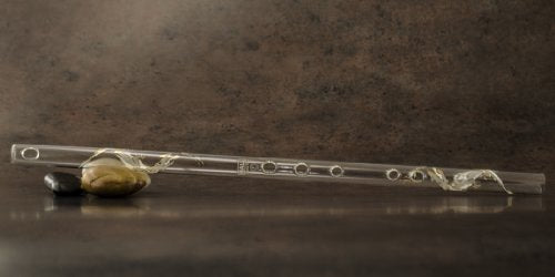 Hall Crystal Flutes 11909 - Inline Glass Flute in F - White Dragon