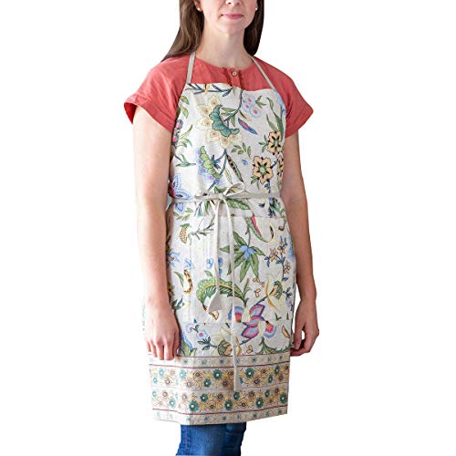 Park Hill Collection EXW00732 Kerala Hazel Cotton Sheeting Apron, 32.75- inch Width