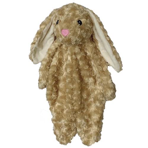 Pet Lou Stuffingless Floppy Plush Dog Toys with Durable Squeak and Crinkle Paper Dog Chew Toys for Large Dogs and Medium Dogs (TAN, 19 Inch Floppy Rabbit 3)