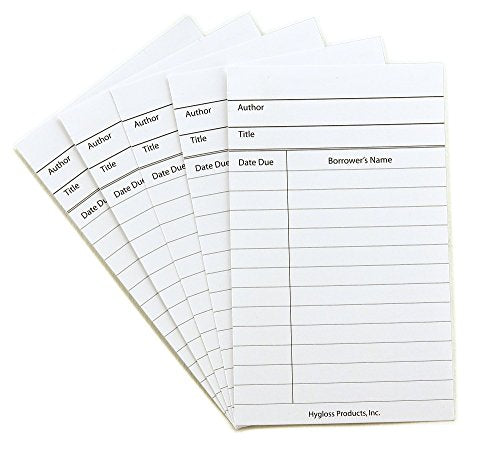 Hygloss Products Library Checkout Cards ‚Äì White Due Date Note Index Cards - 3 x 5 Inches, 500 Pack