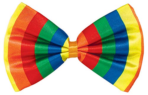 Amscan Ready Team Spirit Rainbow Bowtie Accessory, Multicolor, One Size Party Supplies, 1 piece