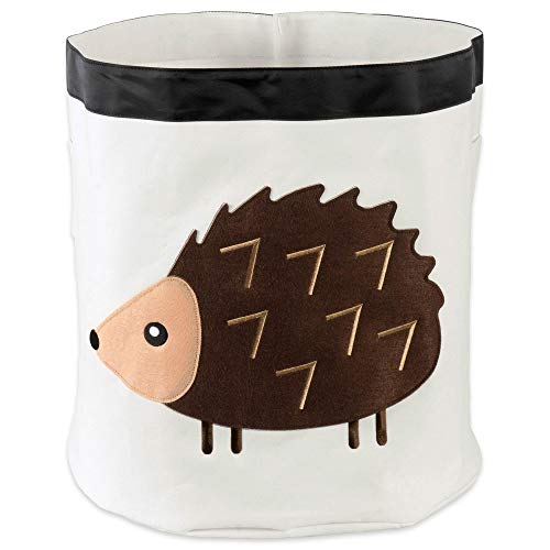 E-Living Store Collapsible Storage Bin Basket for Bedroom, Nursery, Playroom and More 17x18" Diameter - Hedgehog