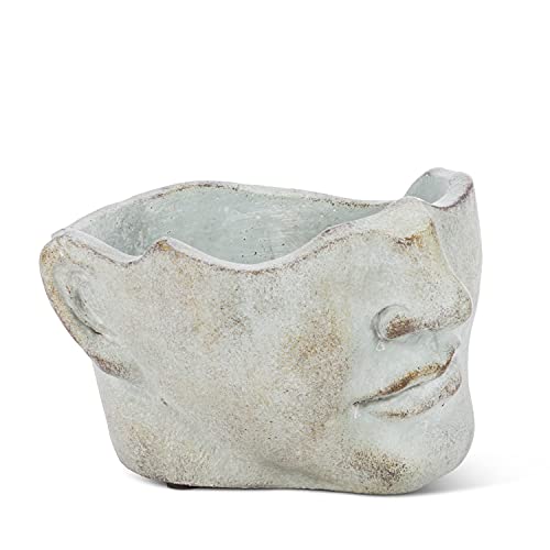 Abbott Collection  27-Charade-LG Large Tilted Face Planter, Grey