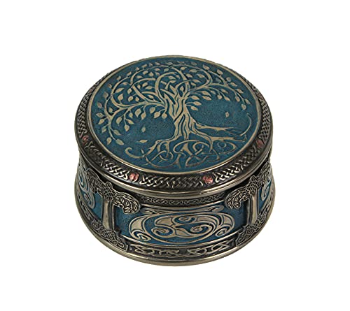 Unicorn Studio Veronese Design Bronze Finish Spiritual Tree of Life Trinket Box