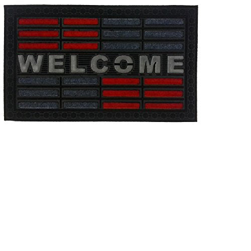 Imports Decor Synthetic Welcome Door Mat, 18" x 30", Red