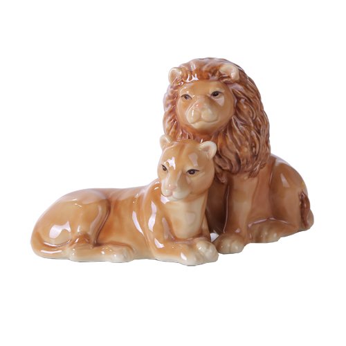 Pacific Trading Giftware 4.75 inches Animal Kingdom Mr. and Mrs. Lion Couple Magnetic Salt and Pepper Shaker Kitchen Set