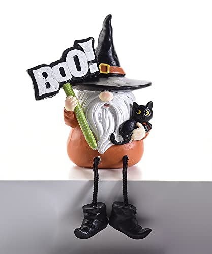 Giftcraft 599855 Halloween Gnome Shelf Sitter, 3.74-inch Length, Polystone