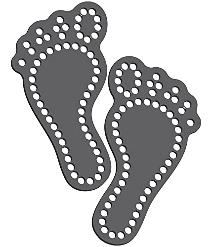 Rhinestone Genie Footprints Magnetic Rhinestone Template, Black