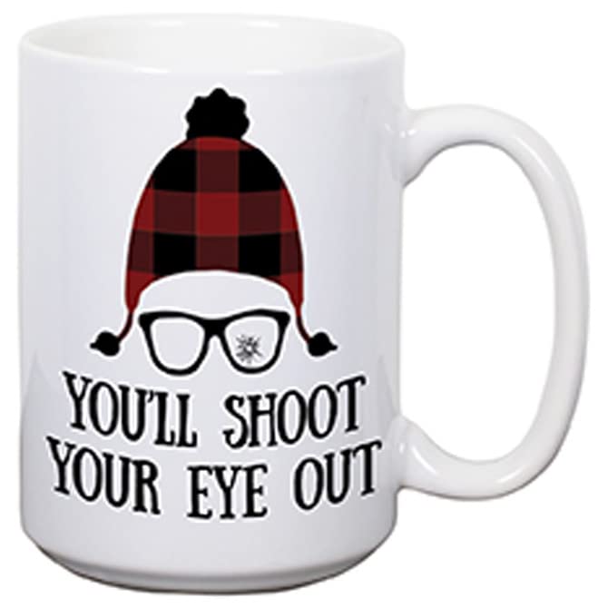 Carson Home Shoot Your Eye Out Boxed Mug, 5.25-inch Length, 15 oz., Ceramic