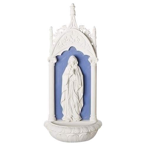 Roman 11.5"H LADY OF LOURDES WATER FONT - DELLA ROBBIA