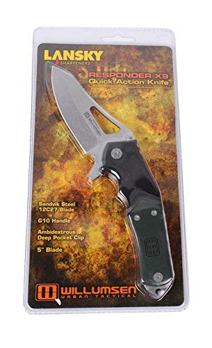 Blue Ridge Knives Lansky Sharpeners LKN222 Pocket Knife 4" Folding Blade Plain Edge Drop Point