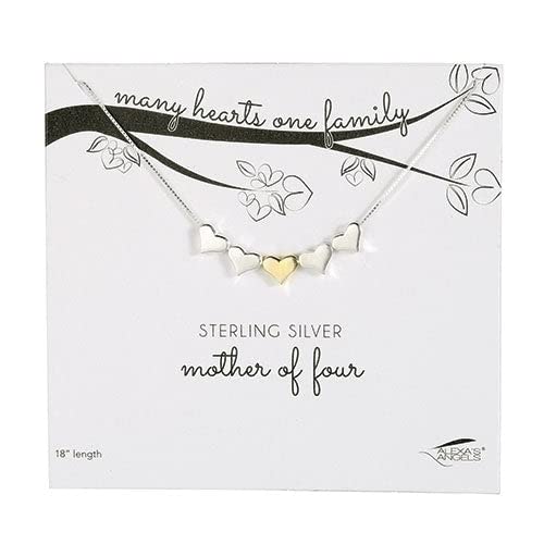 ROMAN .009"W 18" SS MANY HEARTS (FOUR) NECK CARDED