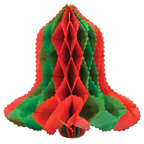 Beistle Tissue Bell (red & green) Party Accessory  (1 count) (1/Pkg)