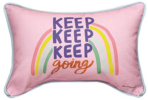 Manual SWAKKG Brights Thimblepress Keep Keep Going Throw Pillow, 12-inch Length