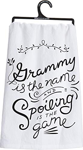Primitives by Kathy LOL Made You Smile Dish Towel, 28" x 28", Granny is The Name