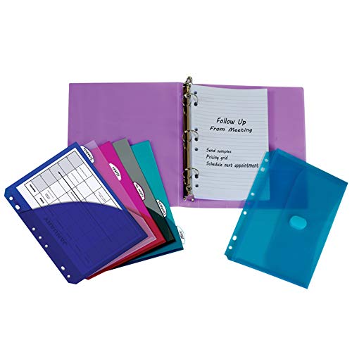 C-Line Mini Binder Starter Kit, Includes Binder, Index Dividers, Filler Paper and Binder Pockets, Colors May Vary, 1 Each (30100)