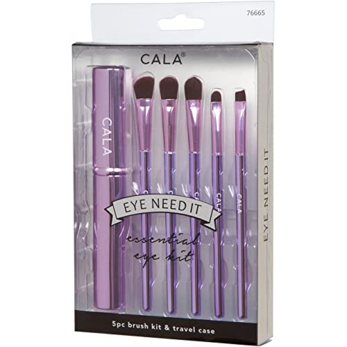 Cala Metallic pink essential eye brush set 5 count, 5 Count