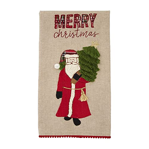Mud Pie Merry Christmas Embroidered Towel, 26-inch