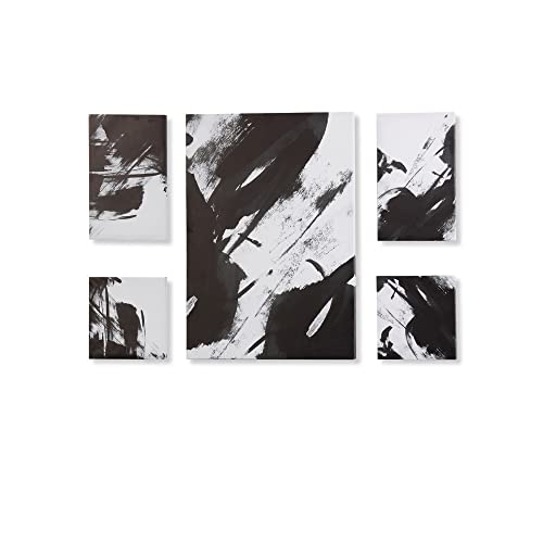 Giftcraft Giftcraft Abstract Canvas Wall Prints, Black and White, Set of 5