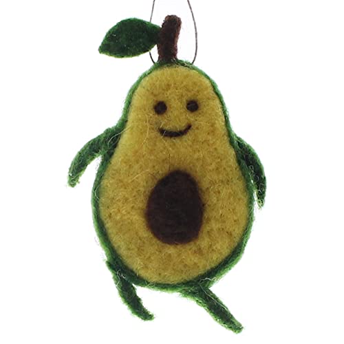 HomArt 9507-3 Avocado Ornament, 4.50-inch Height, Felt, Green