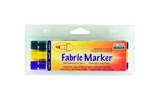 Uchida 540-3G Marvy Chisel Tip Tropical Color Fabric Marker Set