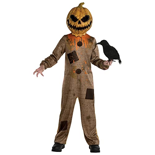Amscan Rotten Jack-o-Lantern Pumpkin Halloween Costume for Children, Extra Large (14-16), Includes Jumpsuit and Mask