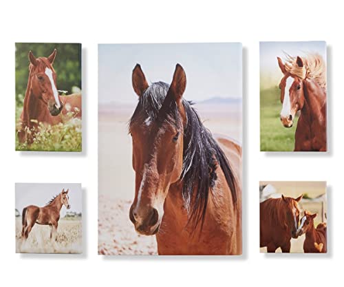 Giftcraft Horse Canvas Wall Prints, Set of 5