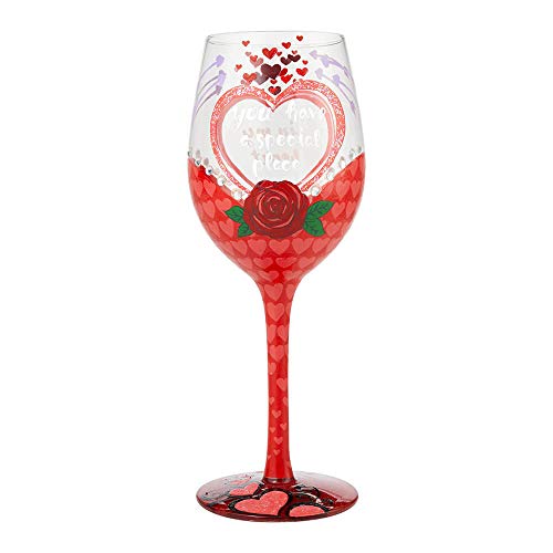 Enesco Designs by Lolita Special Place Hand-Painted Artisan Wine Glass, 15 Ounce, Multicolor