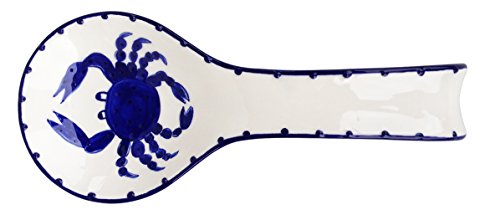 Blue Sky Clayworks Clayworks Blue Crab Spoon Rest, Multicolor