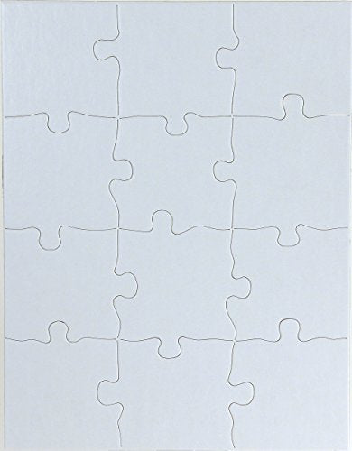 Hygloss Products Blank Jigsaw Puzzle ‚Äì Compoz-A-Puzzle ‚Äì 8.5 x 11 Inch - 12 Pieces, 100 Puzzles
