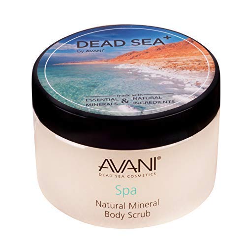Avani Natural Mineral Body Scrub - Dead Sea Salt, Vitamin E, Jojoba, Sunflower, Sweet Almond - Exfoliating Formula for All Skin Types - Citrus/Vanilla