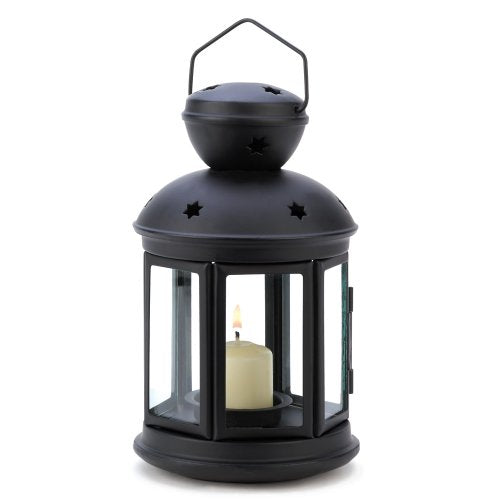 Sigma SLC Gifts & Decor Black Colonial Style Candle Holder Hanging Lantern Lamp