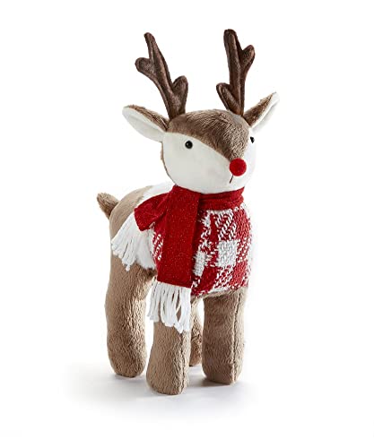 Giftcraft 681702 Christmas Standing Reindeer, Medium, 11.02 inch, Polyester